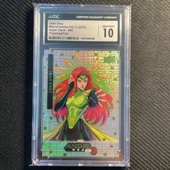Jean Grey Marvel Anime Vol. 2 (2023) Upper deck #40 Thatched Foil gem mint 10 - Picture 1 of 2